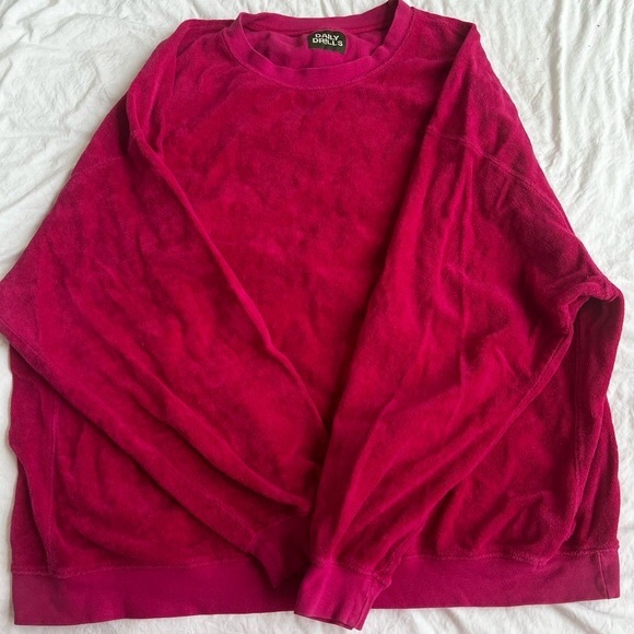 Daily drills reversible terry cloth crewneck